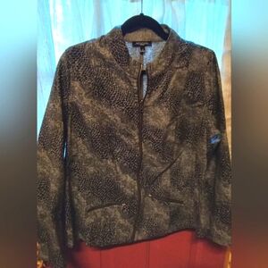 Notations zip dress jacket